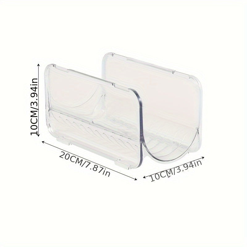1pc Portable Plastic Water Cup Rack Transparent Storage Rack Kitchen Organizer