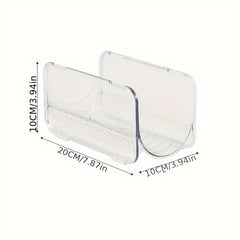 1pc Portable Plastic Water Cup Rack Transparent Storage Rack Kitchen Organizer