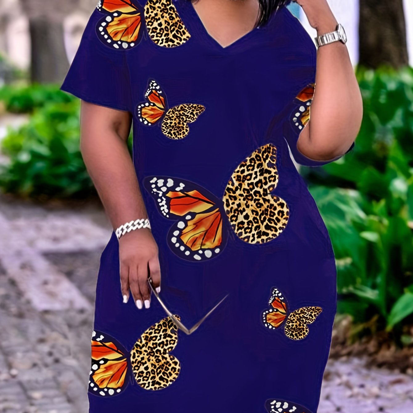 Casual Dress Women's Leopard Print V Neck