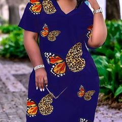 Casual Dress Women's Leopard Print V Neck