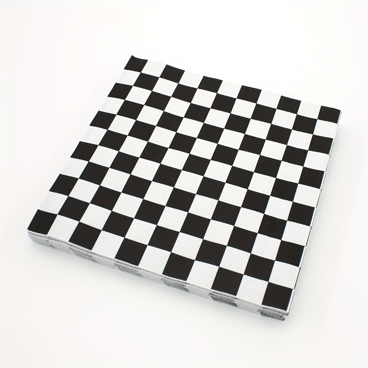 20Pcs Disposable Checkered Square Napkins for Bathroom Hotel Kitchen Party