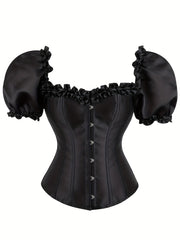 Ruffle Corset Bustier Lace Up Body Shaper