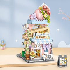 Charming Building Blocks Set: Taiyaki & Flower Shop