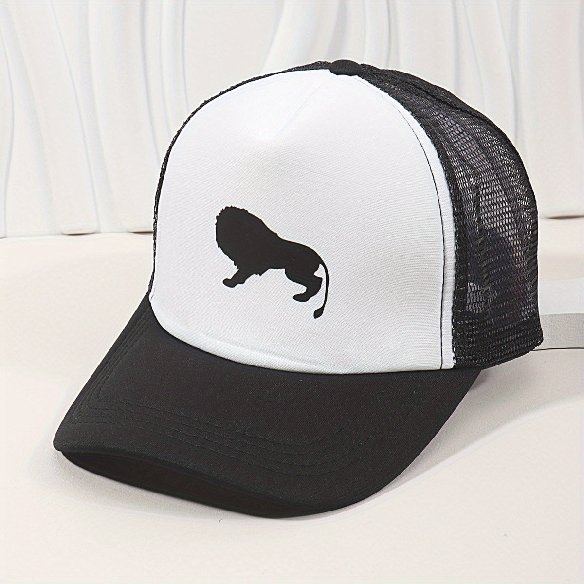 Animal Print Mesh Trucker Hat Unisex Breathable Sunscreen Dad Hat