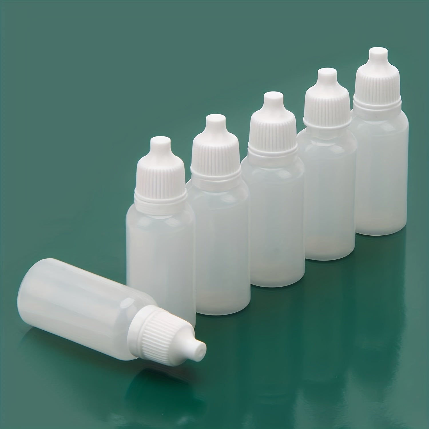 6pcs 15ml Empty Plastic Dropper Bottles for Home & Travel