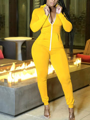 Women's Soft Long-Sleeve Bodycon Jumpsuit
