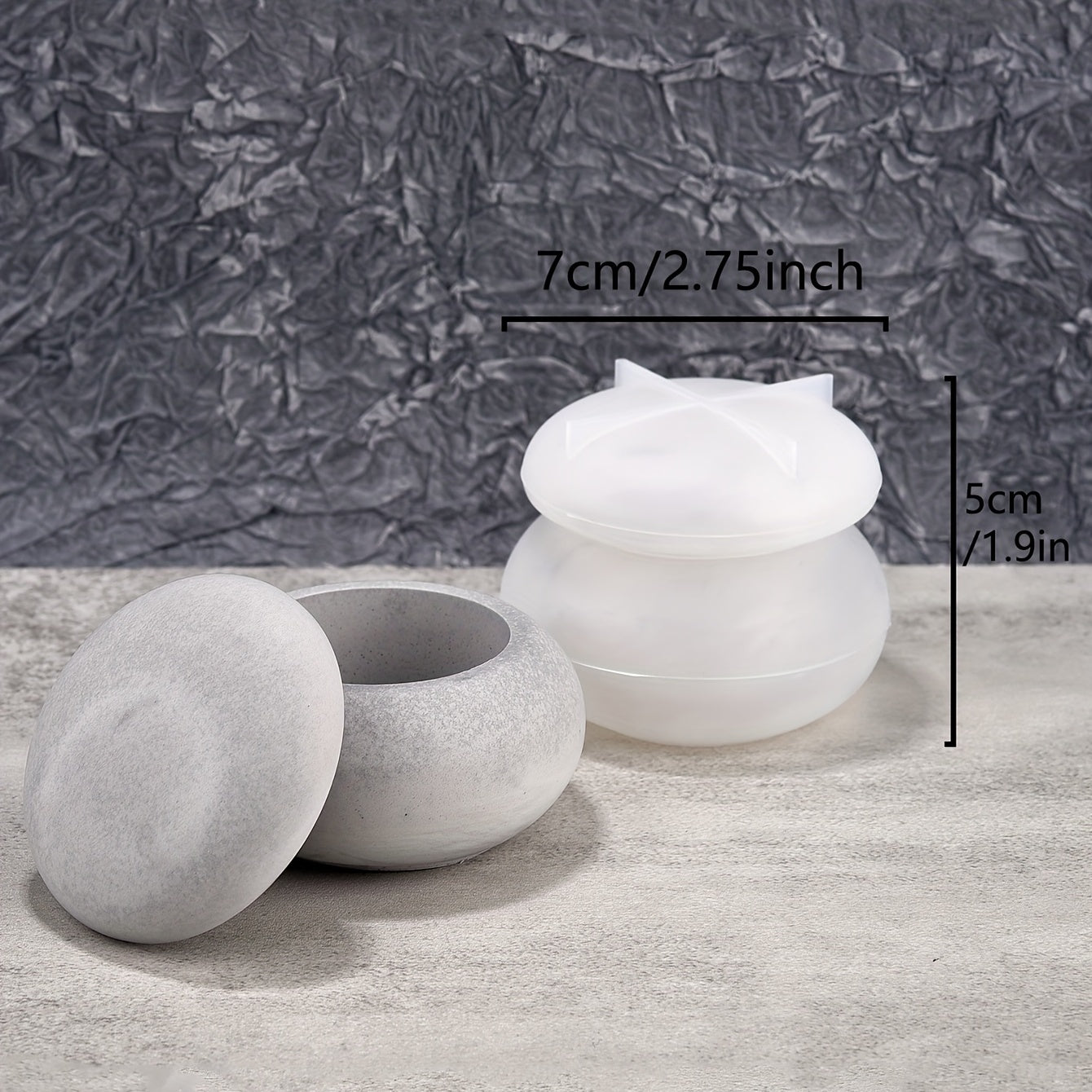 Silicone Mold DIY Crystal Glue Jar Storage Jar Mold
