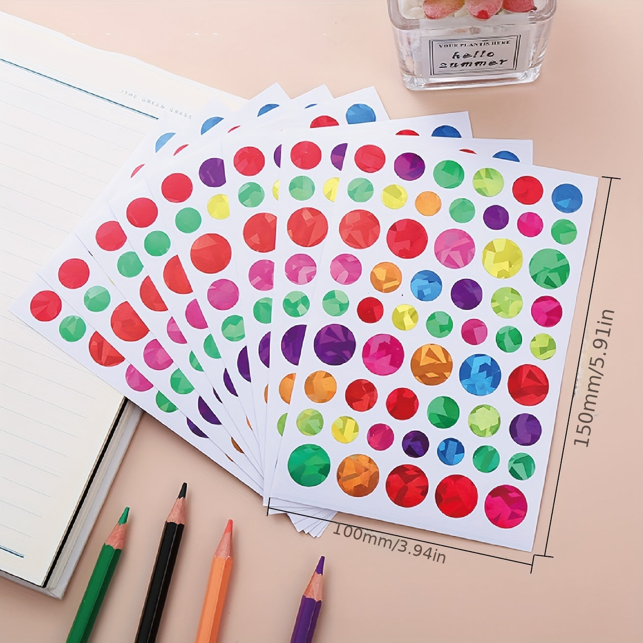 10 Sheets Star Stickers Small Stars Holographic Glitter Foil Stickers