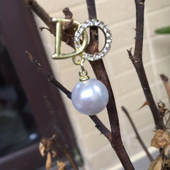 Golden Alloy Simulated Pearl Drop Earrings - Fashionable Gift for Women