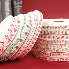 5Yards 15mm Christmas Cotton Ribbon, Party Decor, Gift Wrap