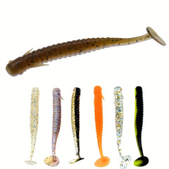 8pcs Paddle Tail Soft Lure Swimbait Fishing Freshwater Saltwater