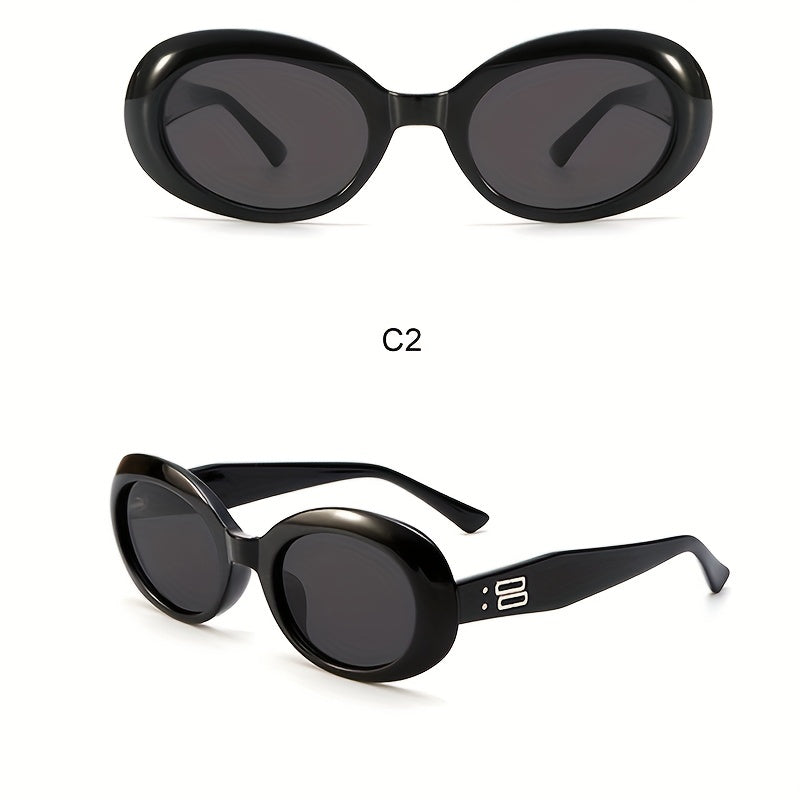 Men's Oval Frame Sunglasses Retro UV Protection Summer Sunglasses