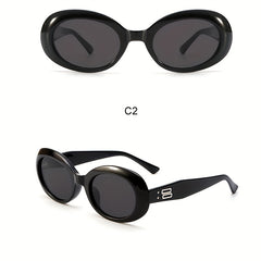 Men's Oval Frame Sunglasses Retro UV Protection Summer Sunglasses