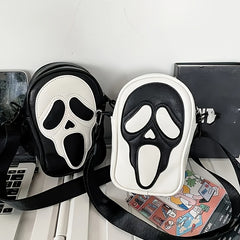 Funny Skull Shoulder Bag Halloween Purse Crossbody Shoulder Bag