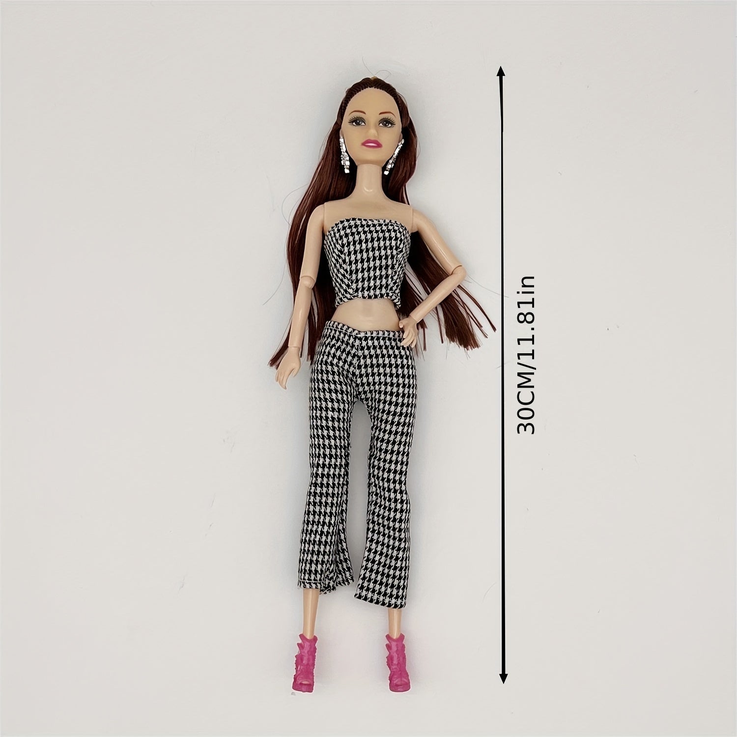 Movable Plaid Doll Kids Gift for Festivals