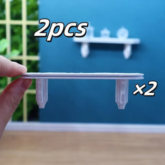 Set of 2 Mini Dollhouse Wall Display Racks - Charming Furniture for Collectors