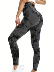 Tie Dye High Waist Leggings Running Pants