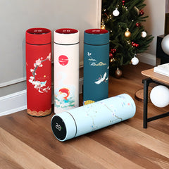 Chinese Style Digital Temp Display Water Cup 304 Stainless Insulated Bottle