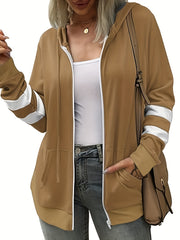 Zip Up Pocket Hoodie Long Sleeve Women's Sweatshirt
