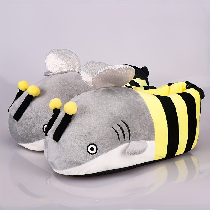 Men's Shark Warm Soft House Shoes Indoor Slippers