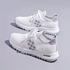 Women's Colorblock Mesh Sneakers Low Round Toe Soft Sole Platform Shoes
