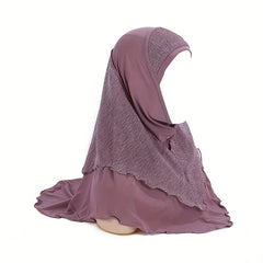 Muslim Crystal Linen Headscarf Hat for Malay Ladies