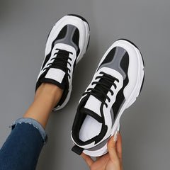Women's Mesh Chunky Sneakers Lace Up Sports Shoes