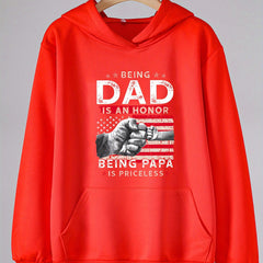 DAD Girls Hoodie Kids Casual Long Sleeve Loose Hooded Sweatshirt