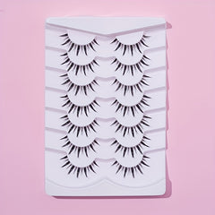 7 Pairs False Eyelashes Short & Long Fox Eye Lashes