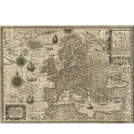 1000pcs Jigsaw Puzzle Ancient Nautical Map 48.9 x 67