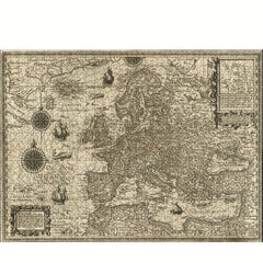 1000pcs Jigsaw Puzzle Ancient Nautical Map 48.9 x 67