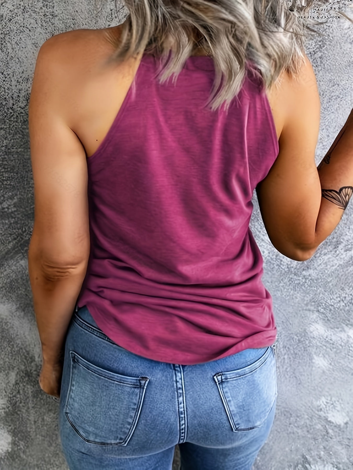 Solid Sleeveless Crew Neck Top for Women