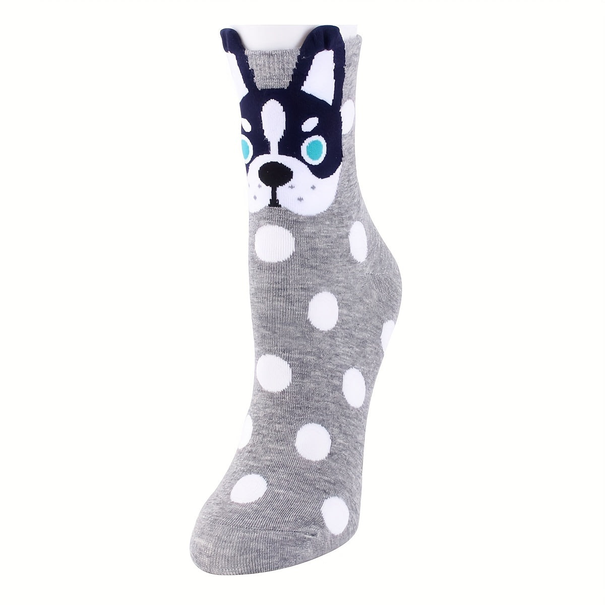 5 Pairs Cartoon Dog Pattern Socks Mid Tube Women's Stockings