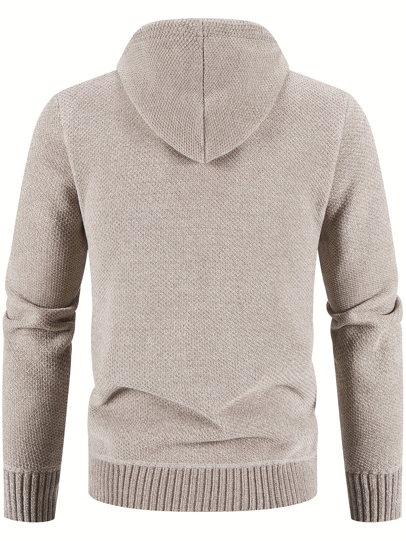 Men's Full Zip Casual Fleece Lined Hooded Cardigan Jacket Coat