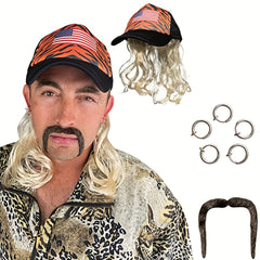Halloween Wig Hat Men's Hat Dress Up Wig COSPLAY Baseball Hat