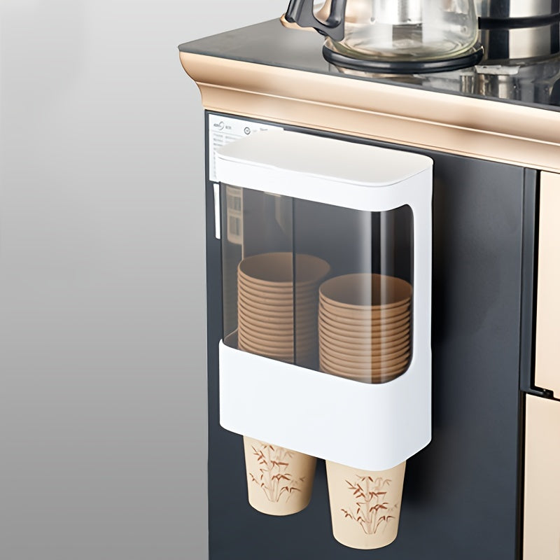 Automatic Cup Remover Dispenser Plastic Paper Dust Storage Rack Holder