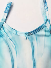 Toddler Girls Tie Dye One Piece Swimsuit & Cap