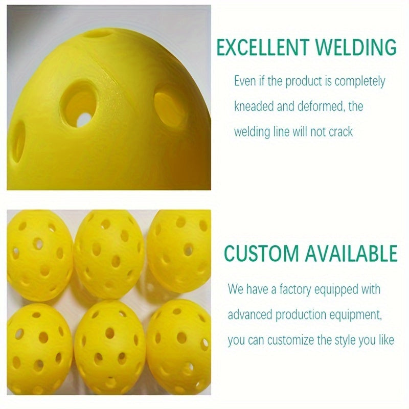 12pcs 74mm 40 Holes Pickleball Plastic PE Hard Hole Ball