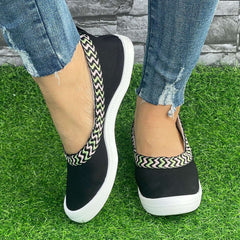 Women's Slip On Flat Shoes Lightweight Comfortable Walking Shoes