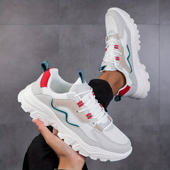 Men's Breathable Mesh Running Shoes Elevator Shoes