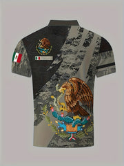 Eagle Camo Men's Polo Shirt Golf Tennis Casual Fit