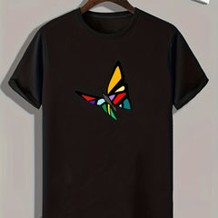 Butterfly Print Men's Graphic T-shirt for Summer