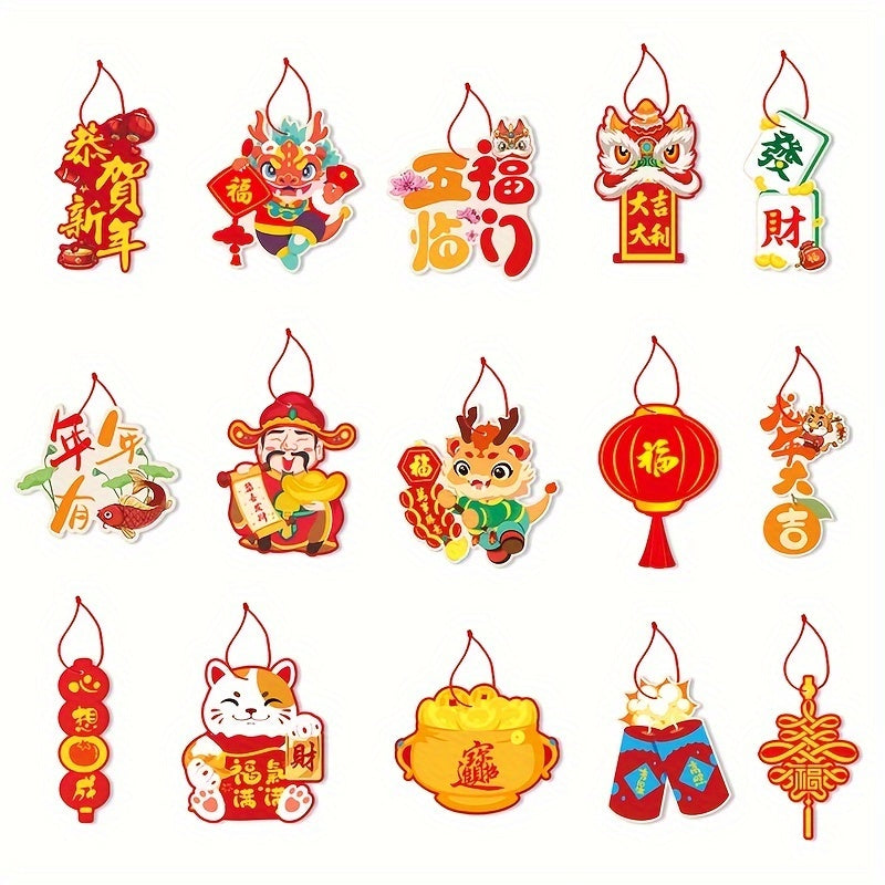 15pcs Spring Dragon Hanging Ornament Decoration
