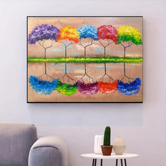 Colorful Tree 5D Diamond Painting DIY 30x40cm Full Of Diamonds