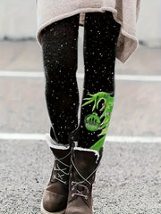 Christmas Leggings Women's Plus Christmas Tree Print Leggings