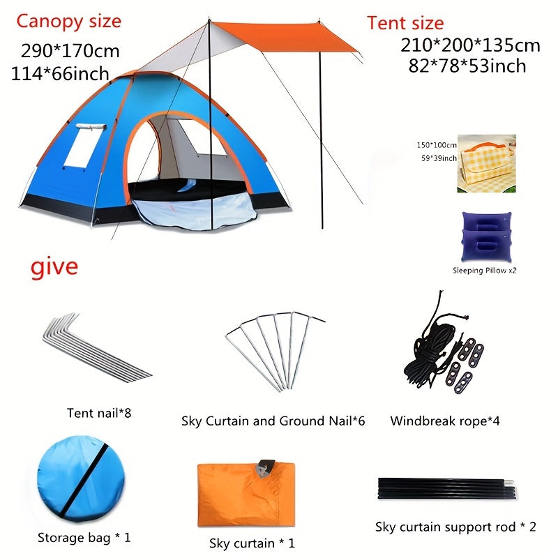 Portable Automatic Tent with Sun Protection for Camping Picnics