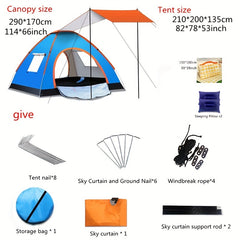 Portable Automatic Tent with Sun Protection for Camping Picnics