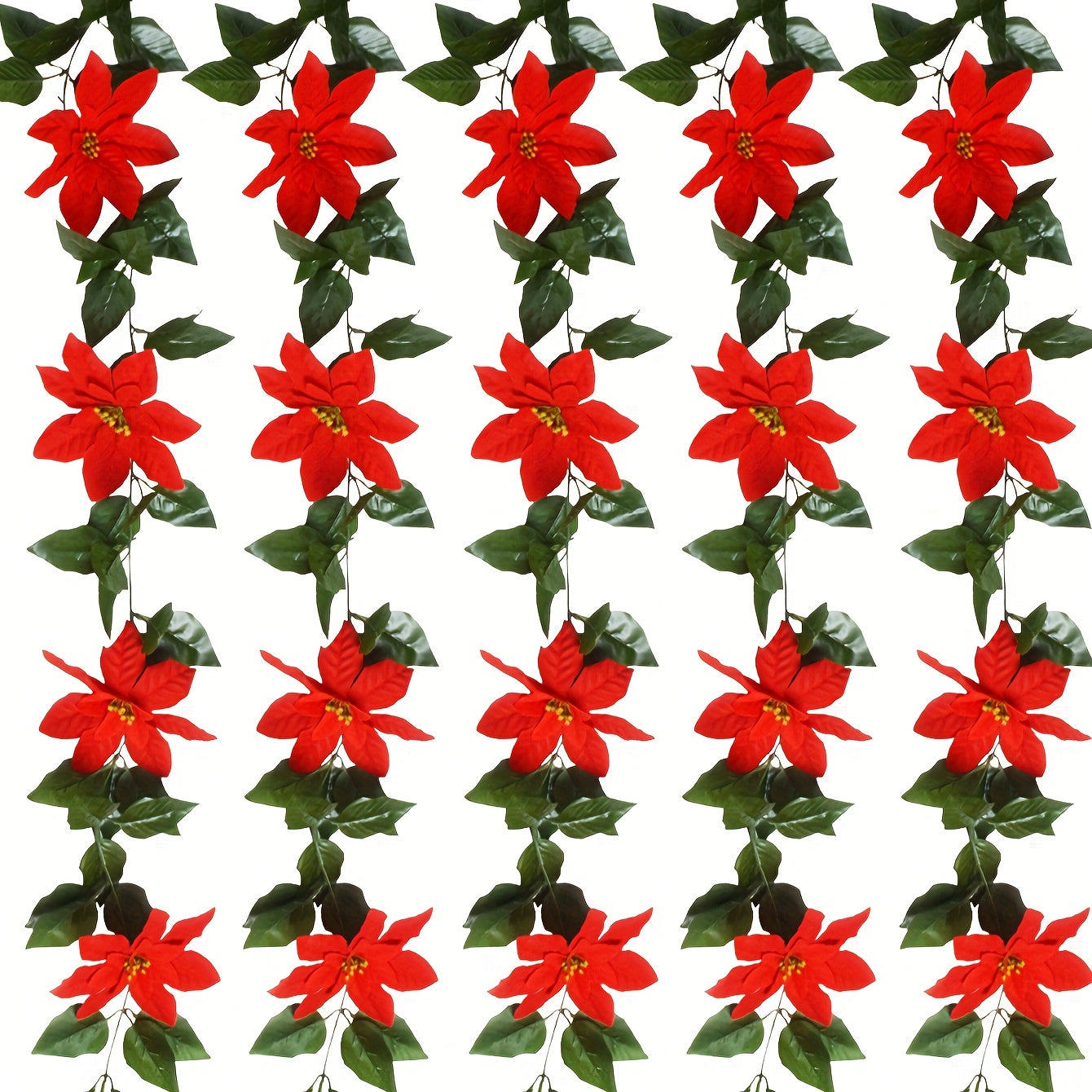 2pcs Artificial Christmas Rattan Red Decoration