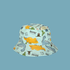 Boys Casual Dinosaur Print Bucket Hat Sun Protection