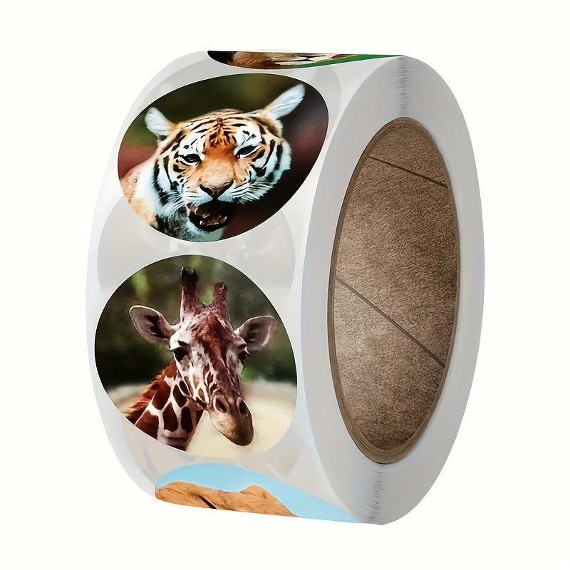 1500pcs Animal Stickers Roll - Teacher Classroom Reward Handbook Gift Decoration